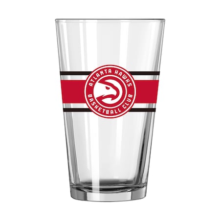 Logo Brands Atlanta Hawks 16oz Stripe Pint Glass 701-G16P-16